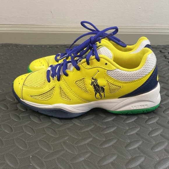 Polo Ralph Lauren by New Balance 696 Men’s Sneakers Athletic Yellow size 7 - Picture 5 of 11